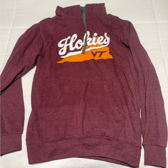 Tops - Maroon Hokies Quarter-Zip Sweatshirt